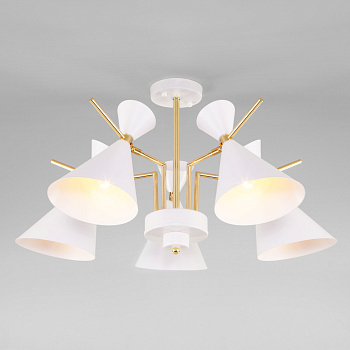 Eurosvet Потолочная люстра с поворотными рожками 70114/5 белый a047641