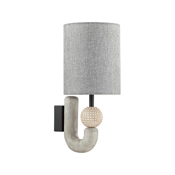 Odeon Light 5410/1WA MODERN ODL_EX23 31 черный матов./серый металл/полирезин/ткань Бра E14 1*40W BAGEL