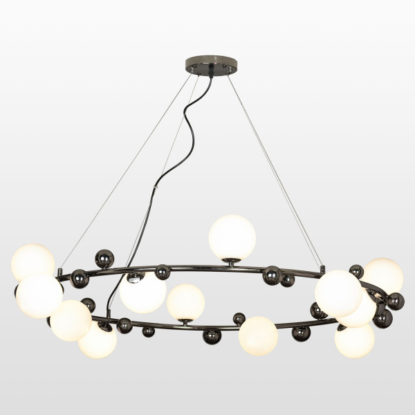 Lussole LOFT Люстра подвесная Черный хром LSP-8654 Lussole LOFT Люстра подвесная Черный хром LSP-8654