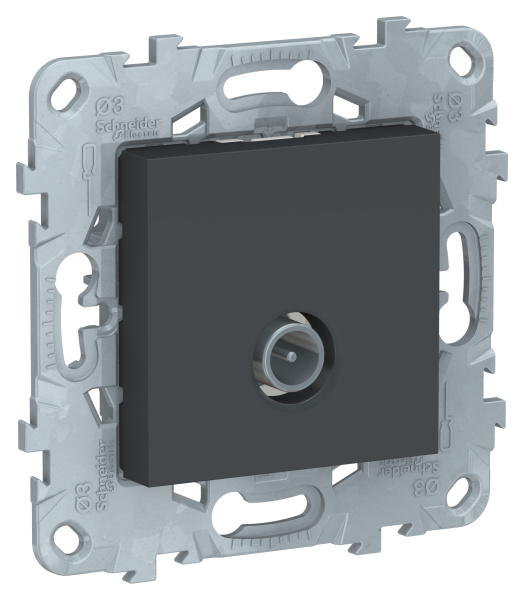 Купить SE Unica New Антрацит Розетка TV, одиночная NU546254