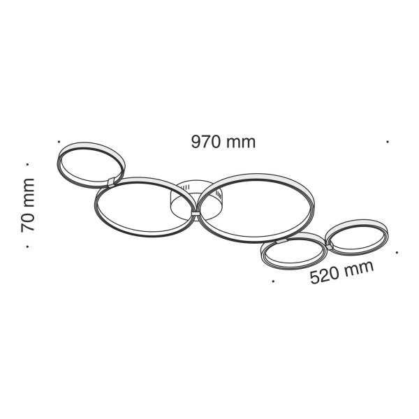 Купить Maytoni Modern Olympia Никель Настенно-потолочный светильник LED 2250Lm 45W MOD448-55-N