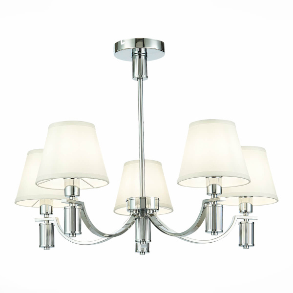 Evoluce SLE111303-05 Люстра подвесная Хром/Белый E14 5*40W