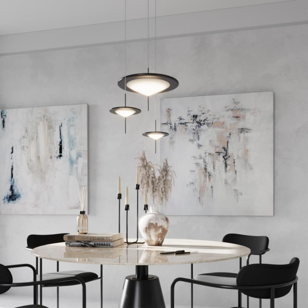 Купить Odeon Light 5012/16L L-VISION ODL23 281 черный/белый матовый металл/акрил Подвес LED 16W 3000K STEKA