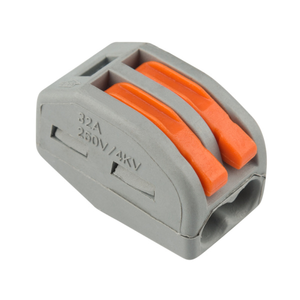 Универсальная клемма СМК 222-412, 2-проводная серая 0,08-2,5/4 мм² (20 шт./уп.) Rexant 07-5252-4-20