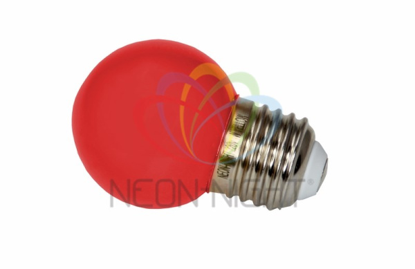 Купить NEON-NIGHT Лампа шар e27 5 LED Ø45мм - красная 405-112