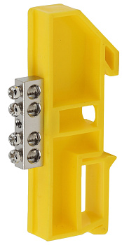 ЭРА NO-222-89-1 Желтый Шина PE "Земля" на на DIN-изол ШНИ-6х9-4 никелированная Д