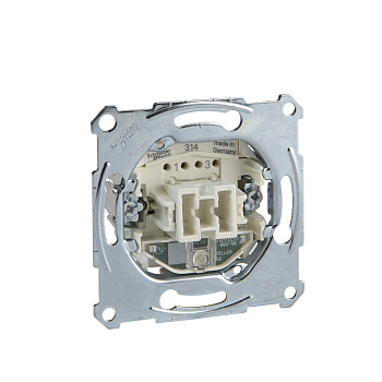 SE Merten Механизм выключателя 2-полюсного 1-клавишного с индикацией, 10АХ, 250В MTN3102-0000