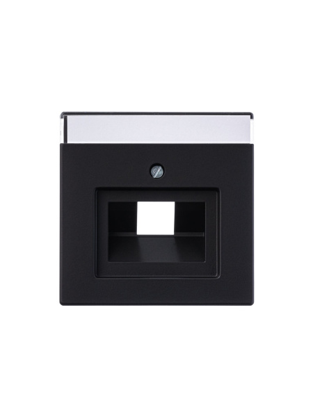 Купить ABB BJE Solo/Future Черный бархат Накладка 1-й ТЛФ и комп розетки наклонной (мех 213/16) 2CKA001710A3912