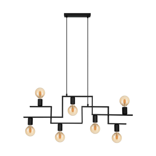 Eglo 43365 Подвес FEMBARD, 7x60W (E27), L1005, B40, H1100, сталь, черный