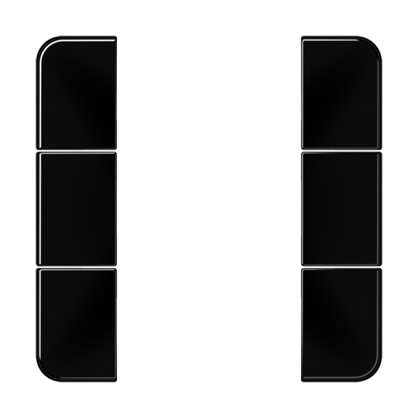 JUNG Черный Комплект накладок 3гр CD503TSASW