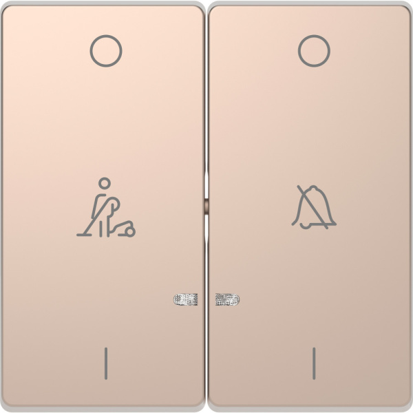 SE Merten D-Life Шампань Клавиша 2-ая, линзой LED, символ: «звонок»/горничная MTN3429-6051