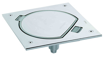 Simon Connect Сталь Лючок влагостойкий IP 66 , посадочное место под 1 модуль K45 KSE0-23-72