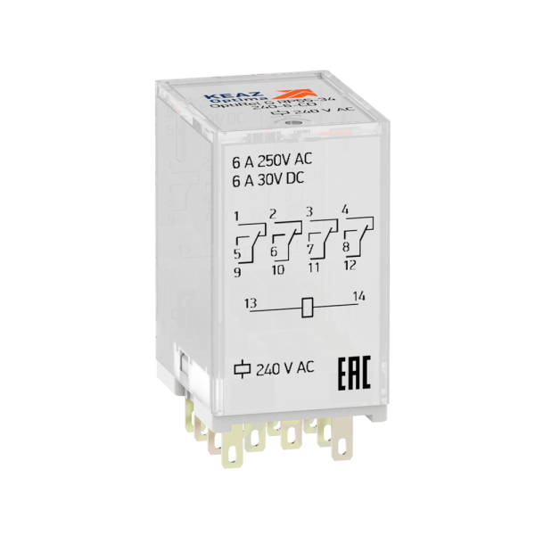 КЭАЗ Реле промежуточное OptiRel G RP55-34-12-6-CO/TIL