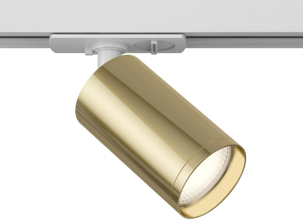 Maytoni Single phase track system Unity Focus S Трековый светильник Белый с Золотом TR020-1-U-GU10-WG