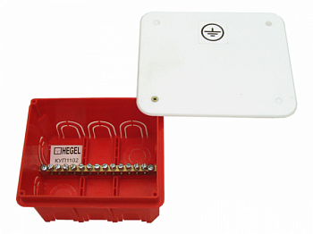 Hegel Коробка уравнивания потенциалов д/сплош стен, 12 вводов, внутр разм 112x92x58,5 мм, ниша: 120x100x60, IP20 КУП1102-И