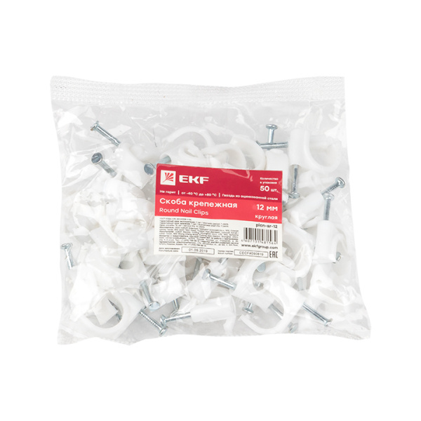 Купить EKF PROxima Скоба крепежная круглая (12мм (50шт.)