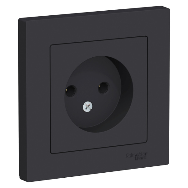 Systeme Electric AtlasDesign Карбон Розетка б/з, 16А, в сборе