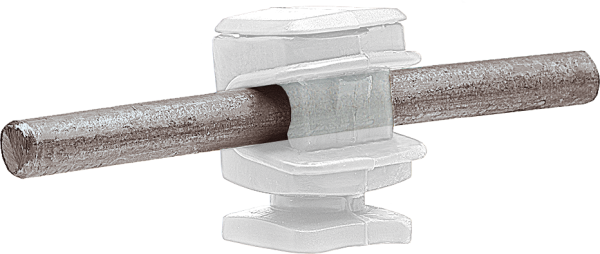 EZETEK Держатель проводника круглого 6-8 мм прозрачный, высота 16 мм, пластик 91005