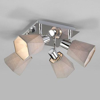 Eurosvet Потолочный светильник с поворотными абажурами 20087/4 хром/серый a047477