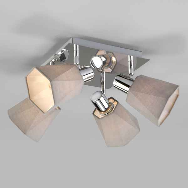 Eurosvet Потолочный светильник с поворотными абажурами 20087/4 хром/серый a047477