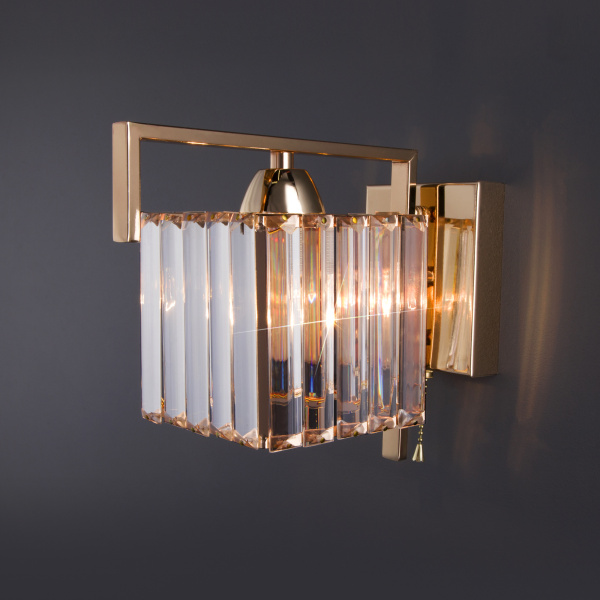 Купить Eurosvet 10126/1 Светильник настенный золото/прозрачный хрусталь Strotskis a055328