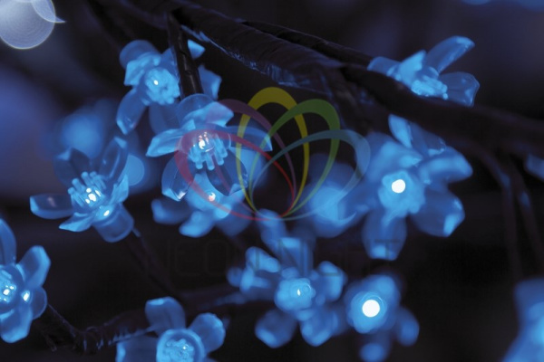 Купить NEON-NIGHT Светодиодное дерево "Сакура", высота 3,6м, диаметр кроны 3,0, синие светодиоды, IP 65, понижающий трансформатор в комплекте, 531-213