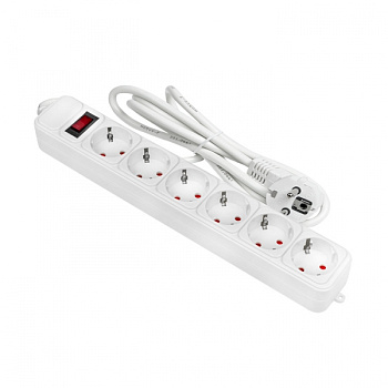 EKF PROxima Сетевой фильтр 6*1,8м 16А/3,2кВт с выкл. c/з ПВС 3х1,0 Блокбастер XL