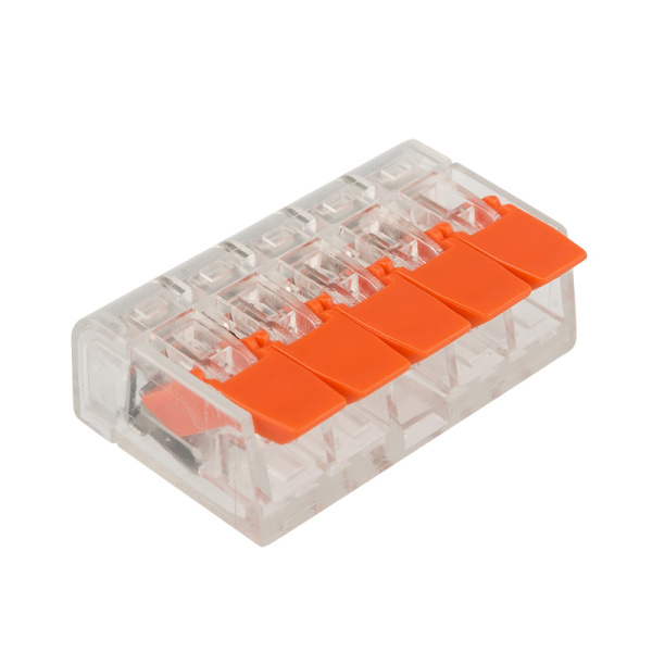 Компактная многоразовая 5-проводная клемма (0,14 -4,0 мм²) 40шт. Rexant 07-5205