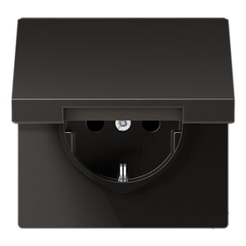 JUNG LS990 Антрацит Розетка штепсельная Schuko 16A 250V; с защитой от детей; с крышкой AL1521KIKLAN