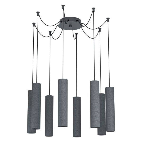 Eglo MENTALONA Подвес светодиодный , 8х4,5W(GU10), Ø185, H1500, 8х345lm, сталь, антрацит/ тераццо, черный, белый 39824