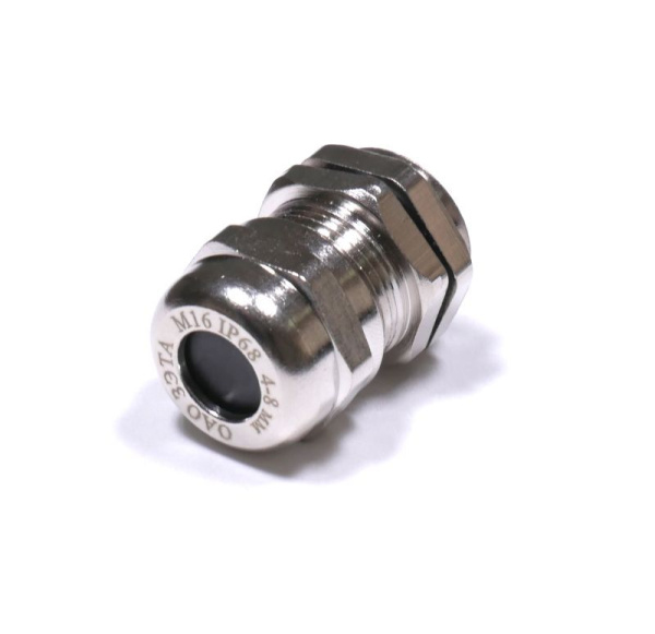 ЗЭТАРУС Кабельный ввод М 16 латунный УТ1,5 IP68 (d кабеля 4-8 мм) zeta30111