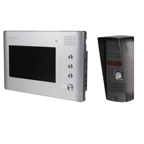 Zamel Комплект видеодомофона для одной семьи с цветным экраном 7 и антивандальной вызывной панелью VP-705P