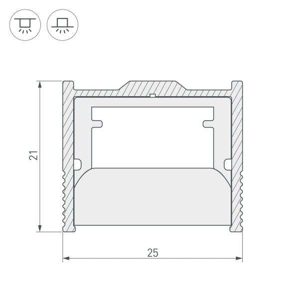 Купить Arlight Профиль-держатель WPH-FLOOR22-2000 ANOD (Металл) 023291