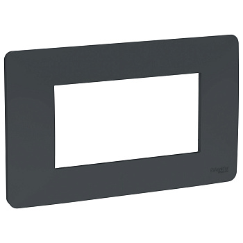 SE Unica Modular Антрацит Рамка 4-модульная NU210454