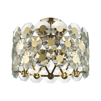 Odeon Light 4974/5C HALL ODL22 373 золотой/хрусталь Люстра потолочная E14 5*40W TOKATA