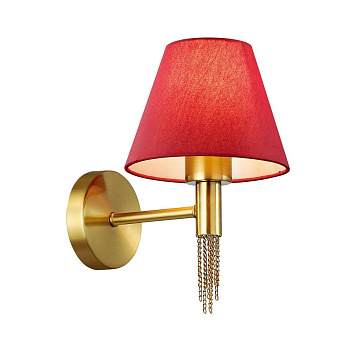 Lumion 4514/1W NEOCLASSI LN21 121 античная латунь, красный Бра E27 60W 220V VANESSA Lumion 4514/1W NEOCLASSI LN21 121 античная латунь, красный Бра E27 60W 220V VANESSA