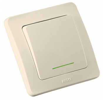 Hegel Мастер внутр Слоновая кость ВС16-312-01 Выключатель 1-клавишный, с индикацией