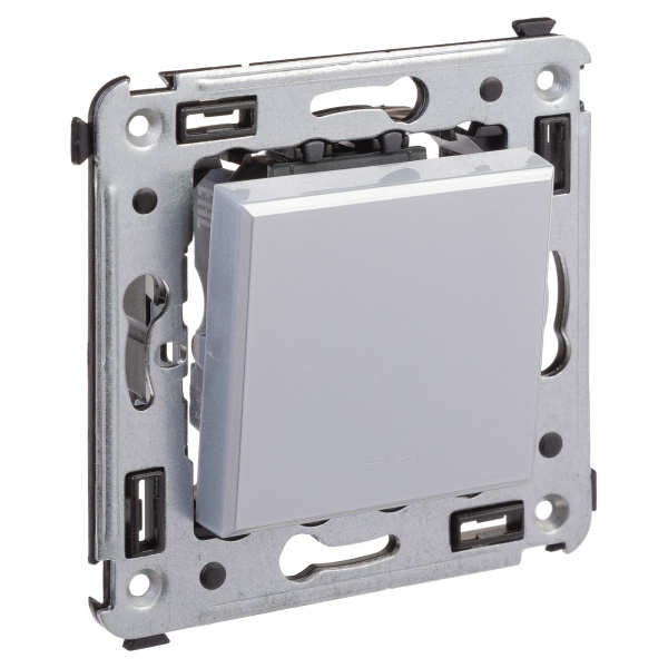 Купить DKC Переключатель одноклавишный в стену, "Avanti", "Закаленная сталь"