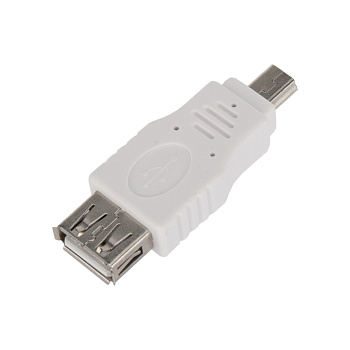 Переходник USB (гнездо USB-A - штекер mini USB), (1шт.) Rexant 06-0191-A