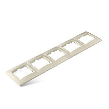 UNIVersal "Севиль" Рамка "Слоновая кость" 5-ти местная горизонтальная Б-С1042