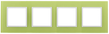 ЭРА 14-5104-26 Elegance Лайм/белый стекло Рамка 4-ая