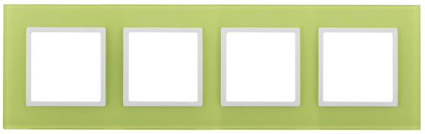 ЭРА 14-5104-26 Elegance Лайм/белый стекло Рамка 4-ая