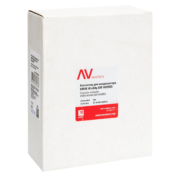 Купить EKF Averes Контактор для конденсатора КМЭК 40 кВАр 230В 1NО