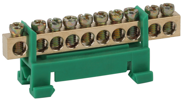 ЭРА NO-222-80-1 Зеленый Шина PE "Земля" в изоляторе типа стойка ШНИ 6х9-10-Д