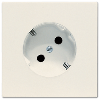 JUNG LS 990 Бежевая Розетка с/з под углом 45град LS520-45