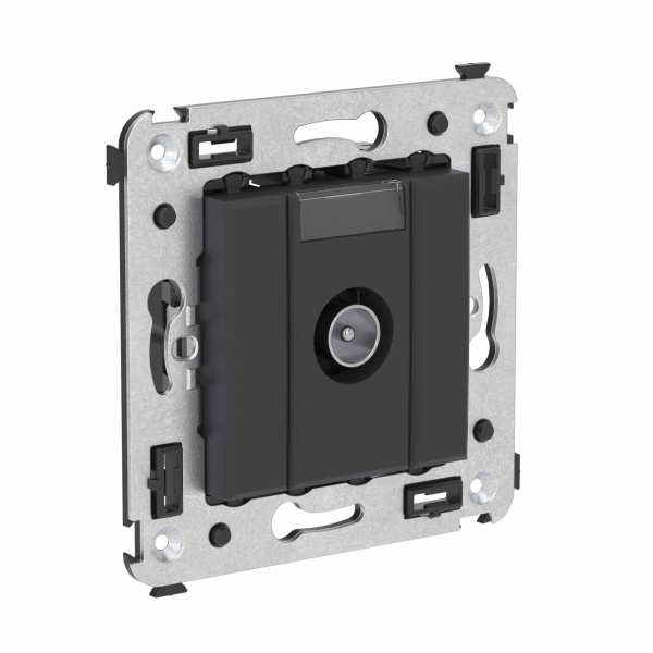 Купить DKC Розетка TV оконечная в стену, "Avanti", "Черный матовый"