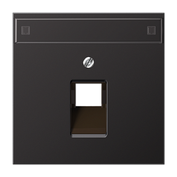JUNG LS 990 Dark Крышка для одинарной телефонной и компютерной розетки UAE с полем для надписи AL2969-1NAUAD