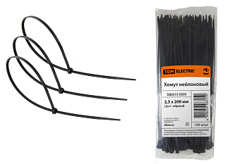 TDM Хомут 2,5х200мм нейлон (черный) (100шт) SQ0515-0205