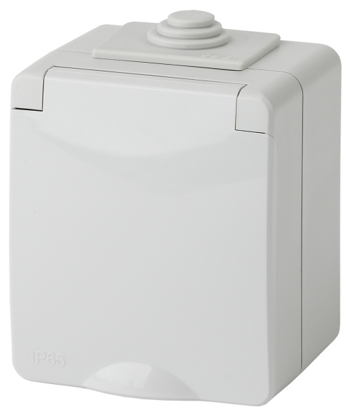 ЭРА 11-2602-03 Эксперт Серый Розетка с/з со шт ОУ IP65