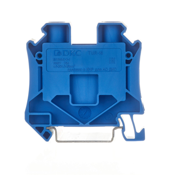 Купить DKC Nuputuk Клемма проходная, винтовой зажим, 2 точки подключения, 16 кв.мм, синяя